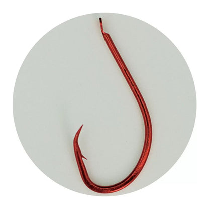 【アウトレット】アイナメ鈎  赤(レッド) 13号  13本入