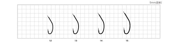 うなぎ鈎  ブラウン 14号 15本入