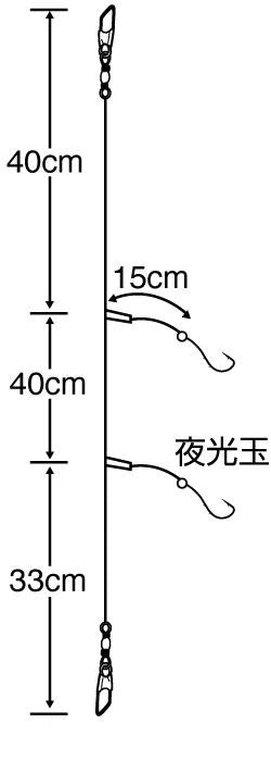 イシモチ胴突投だっぺ 遠投   13号 ハリス3 2本鈎×2セット