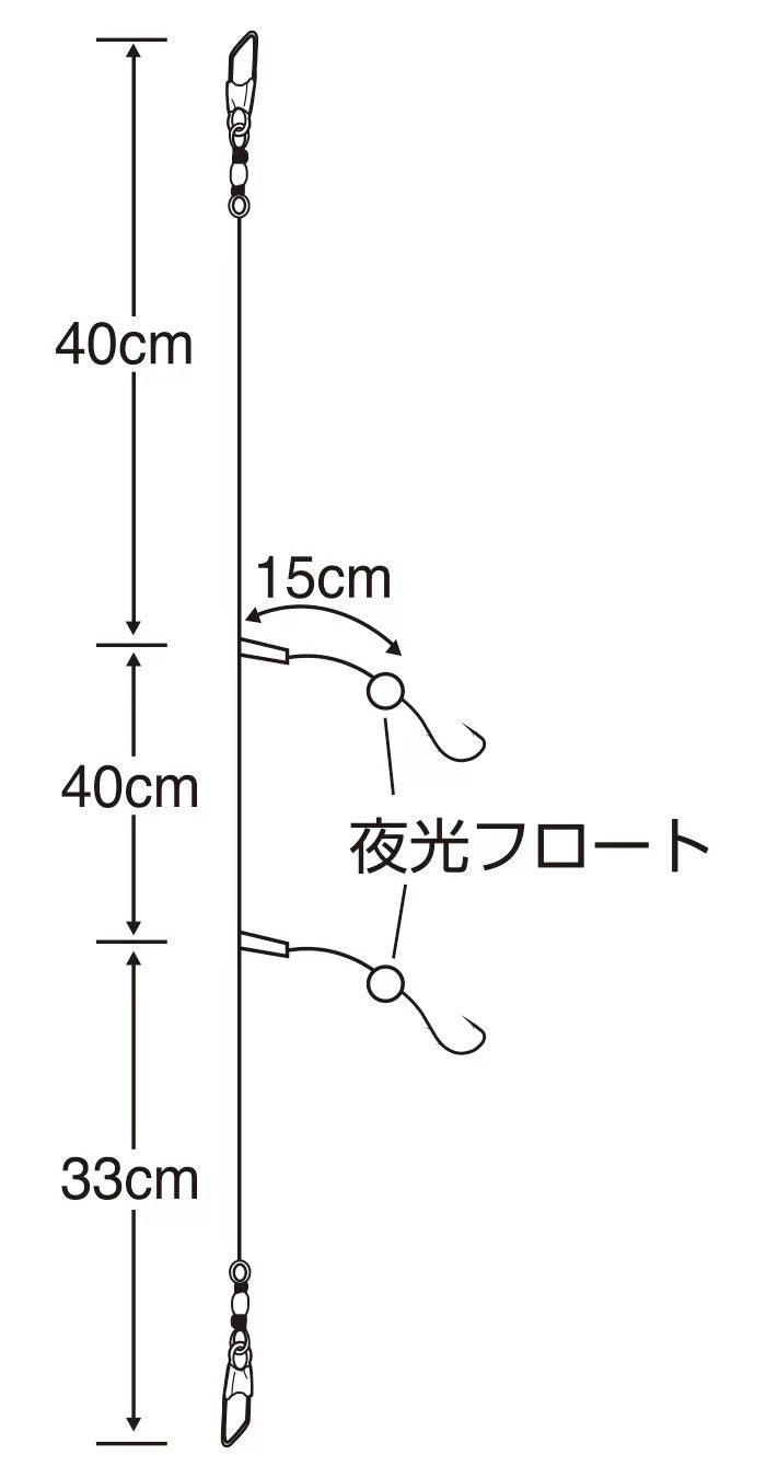 イシモチフロートだっぺ   13号 ハリス3 2本鈎×2セット