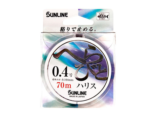 へらびとハリス 0.4号 70m単品 ナチュラルクリア ナイロン