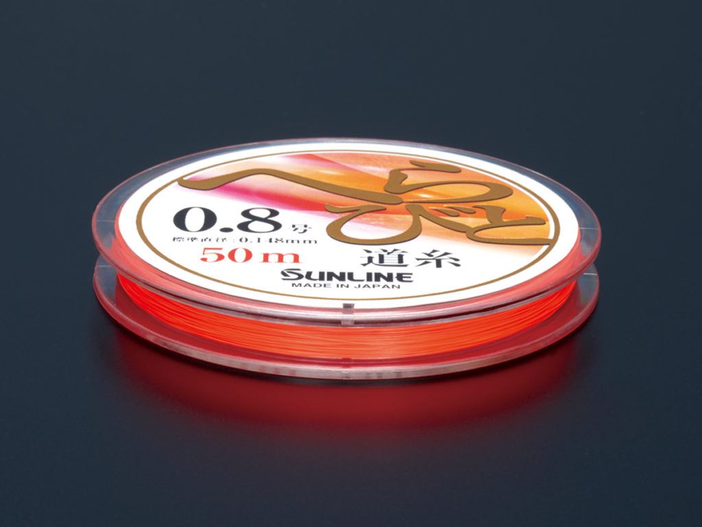 へらびと道糸 1.5号 50m単品 艶消しオレンジ ナイロン