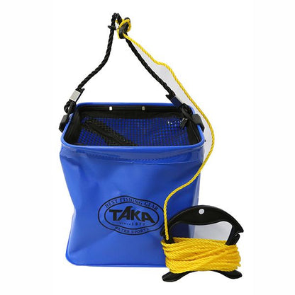 204-角 メッシュ角型水汲ロープ付 24×24×21cm 色指定不可