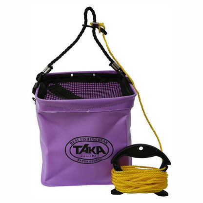 204-角 メッシュ角型水汲ロープ付 24×24×21cm 色指定不可