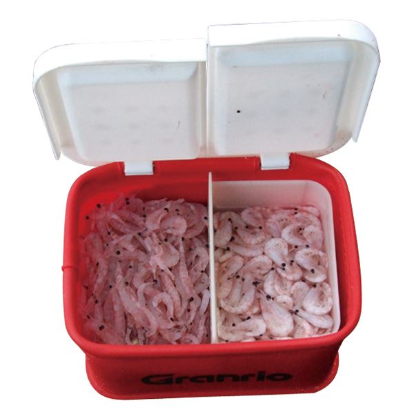 18-角 生&ボイル用エサバケット フタ付小小 14.5×10.5×8cm 色指定不可