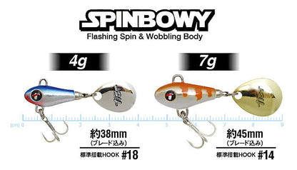 スピンボウイ SPINBOWY 01/UVイワシブルー 38mm 4g