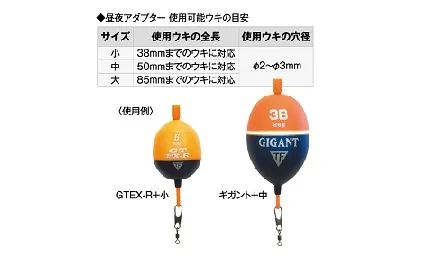 昼夜アダプター 中通しウキ用 小 2個入