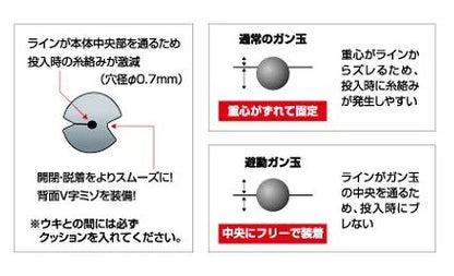 遊動ガン玉 1.5号 5個入