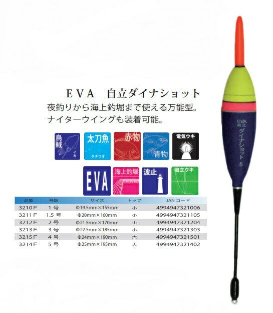 EVA自立ダイナショット 1.5号 φ20×160mm