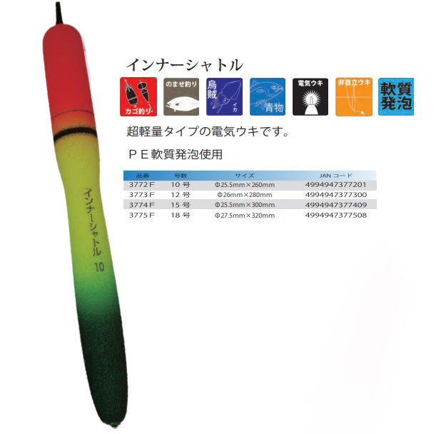 【アウトレット】インナーシャトル 12号 φ26×280mm