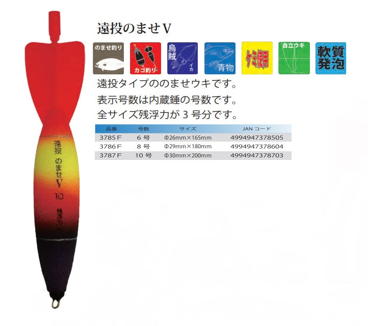 【アウトレット】遠投のませV 8号 φ29×180mm