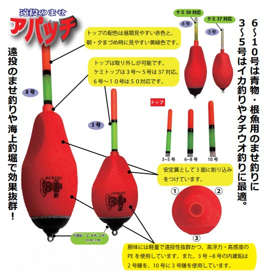【アウトレット】アパッチ 遠投のませ 5号