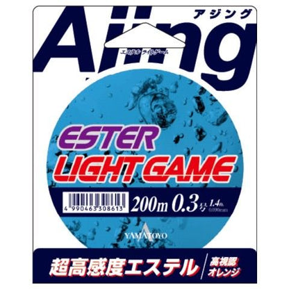 エステルライトゲーム 蛍光オレンジ 200m 0.3号(1.4LB)