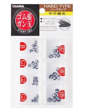 ゴム張ガン玉セットハードタイプ   7種類×各6個入