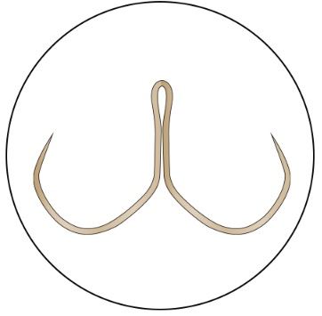 カットウ専用両掛針 撃刃 16号   50本入